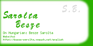sarolta besze business card